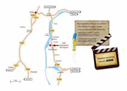 Situation : Bellet, salle polyvalente de Virignin, direction Chambery