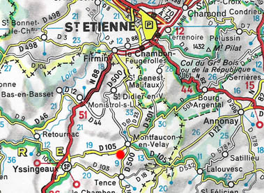 Situation sur le plan, passez la fl�che sur le point rouge.